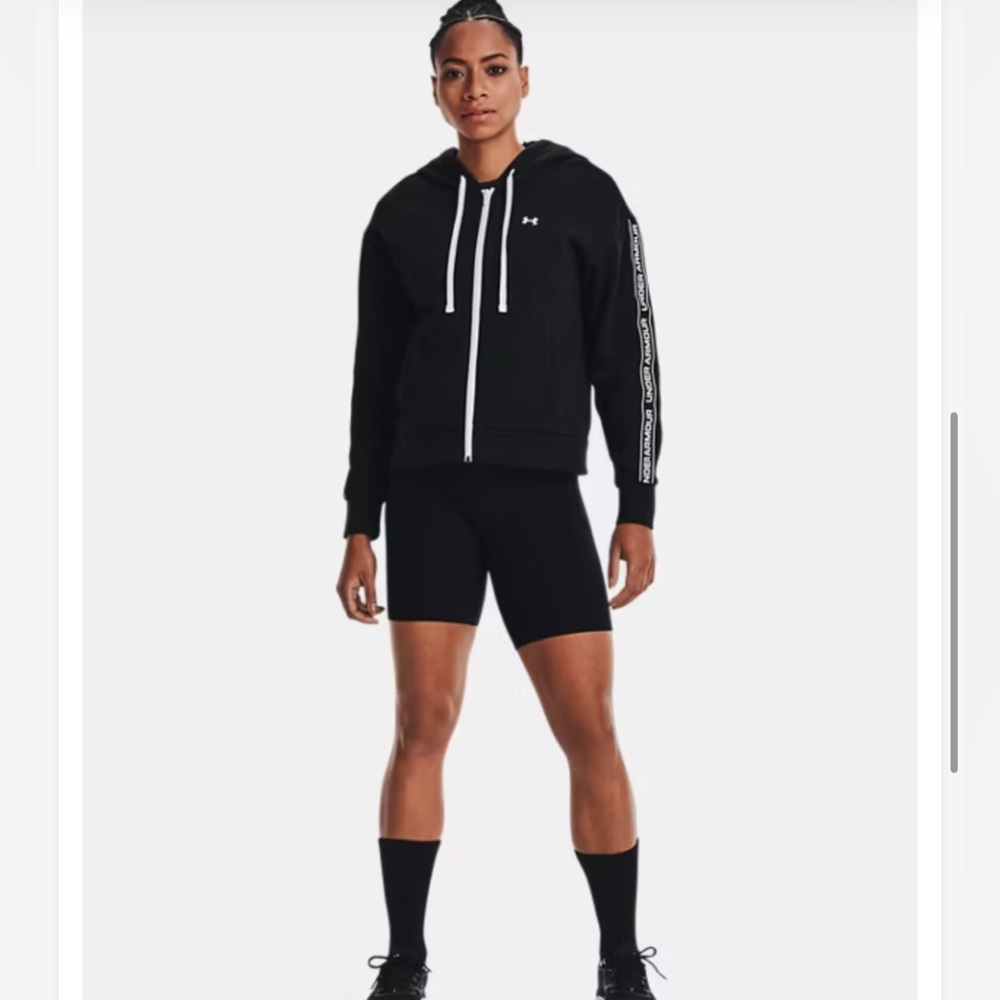 NWT Black Under Armour Rival FZ Hoodie